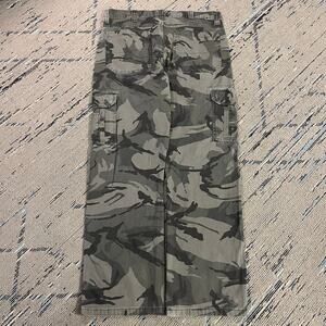 Wrangler Dark Grey Camo Cargo 6‑Pocket Workwear Pants 34Wx30L